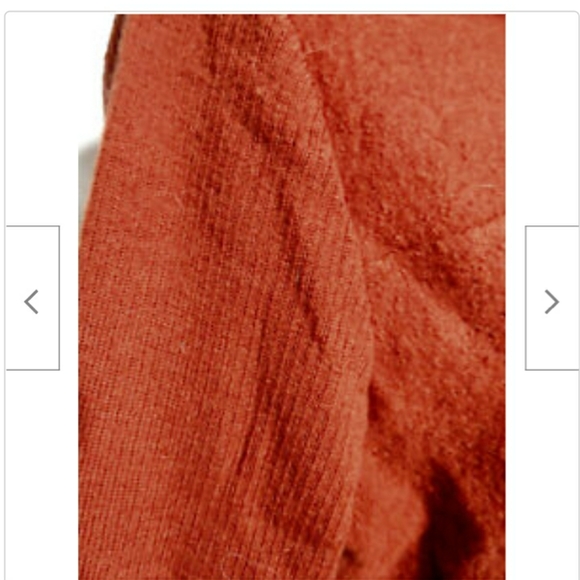 JILLIAN JONES Boiled Wool Cardigan Sweater S Burnt Orange retro coatigan - Picture 4 of 6
